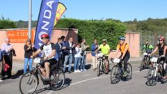 Una de la marchas ciclistas unificadas organizada por Special Oympics Galicia en Allariz.