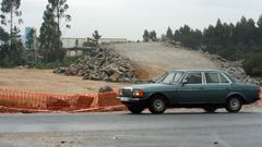 Obras de construccin de la AP-9 en una imagen de archivo.