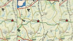 Mapa del Instituto Geogr�fico Nacional que marca el epicentro del terremoto