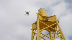 Inspecci&oacute;n de una &laquo;jacket&raquo; por un dron en Navantia Fene