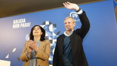 Alfonso Rueda con la nmero 1 de la lista del PP por Lugo, Elena Candia