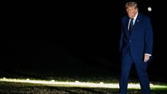 Trump, llegando este lunes a la Casa Blanca desde Florida 