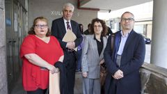 Margarita Dur�n (de rojo), Alejandro Porteiro Uribarri, Maria luisa P�rez P�rez e Ignacio Cardona Cid, abogados de oficio en Ferrol