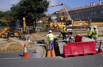 La intervenci�n de ayer consisti� �nicamente en el corte de un trozo de la calzada. 