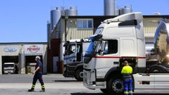 Vista de las instalaciones de Lactalis en Vilalba, cercanas a la carretera LU-120.