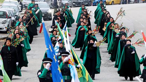 Imagen del Certamen de Rondallas que se celebr� en Vigo el s�bado. 