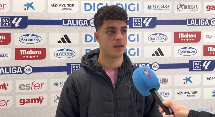Hugo �lvarez, tras el partido entre Celta y Oviedo.