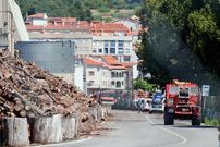 El despliegue de medios llev� a pensar que el incendio era mayor. 