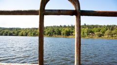 Aspecto que presentaba este mircoles el embalse de San Xon, en Guitiriz