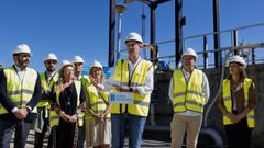 Alfonso Rueda visit las obras de la EDAR de Sada.