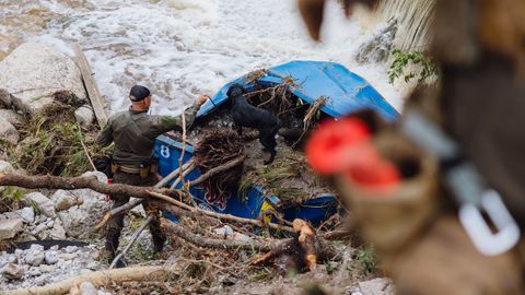 As� creci� el agua del r�o Guadalupe en Texas