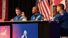 Rueda de prensa de la tripulaci�n de la misi�n Artemis 2 de la NASA.