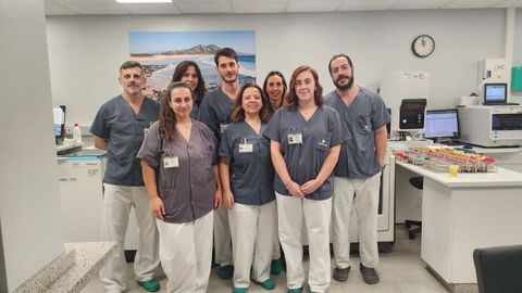 El equipo del servicio de laboratorio del Hospital Quironsalud Miguel Dom�nguez de Pontevedra