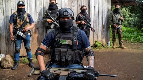 Miembros del cartel Jalisco Nueva Generaci�n, en M�xico.