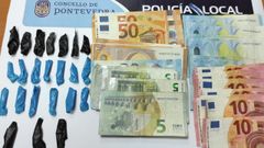 Material intervenido a las dos mujeres por parte de los agentes de la Polic�a Local
