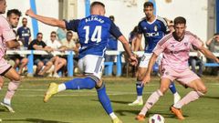 Alemao, en el disparo que se convirti en el 1-0 ante la Ponferradina