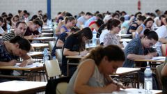 Imagen de una de las oposiciones de profesores del a�o pasado, en Ourense