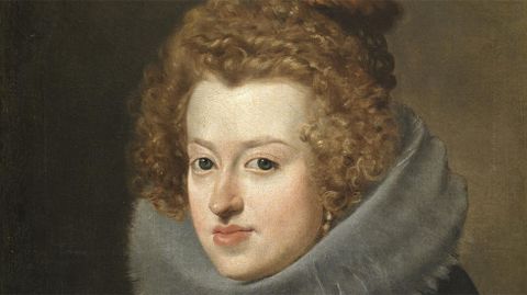 Detalle de �Mar�a de Austria, reina de Hungr�a�