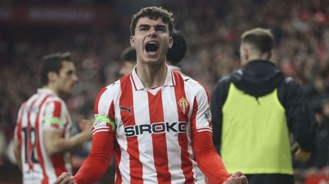 El canterano del Celta Manu Rodr�guez Paz, actual jugador del Sporting de Gij�n.