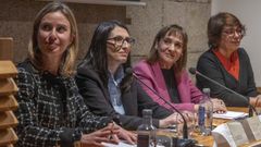 Maite Flores, Rosa Crujeiras, Mar�a Jos� L�pez Couso y Alba Nogueira, en un debate electoral