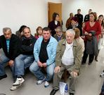 Parte de los acusados, el d�a del juicio en la sala de vistas.