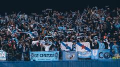 Aficionados del Celta, en el partido frente al Dinamo de Zagreb de la Fase Liga de la Europa League.