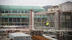 Obras en el edificio del nuevo centro de salud de Vilagarc�a.