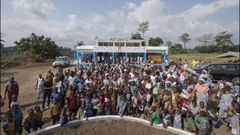 Imagen tomada por Marcos Rodr�guez en su �ltimo viaje a Costa de Marfil, cuando se inaugur� la maternidad impulsada por �gueire