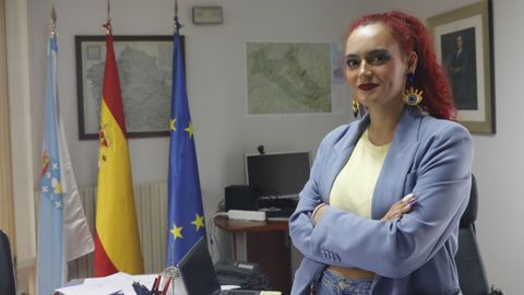 La alcaldesa de Maceda, Uxía Oviedo, en su despacho.