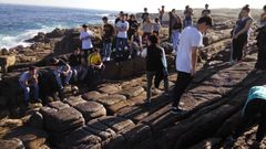 Latableta de chocolate en la costa de A Marosa, forma caprichosa del litoral burelense