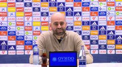 Claudio Gir�ldez, durante la comparecencia de prensa posterior al Oviedo-Celta.