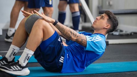 Santiago Colombatto, en el gimnasio de El Requexn