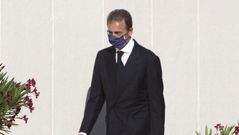 Alessandro Lequio, en el funeral por su hijo Álex