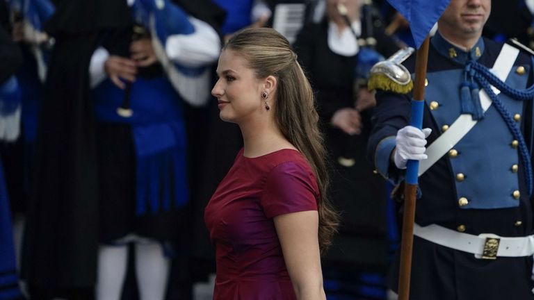 La princesa Leonor, en la entrega de los premios Princesa de Asturias.
