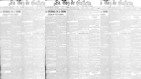 Ejemplar de La Voz de Galicia del 2 de octubre de 1900