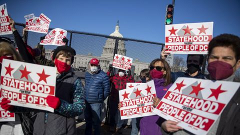 Manifestaci�n de apoyo a que Washington DC se convierta en el estado 51.� de la Uni�n