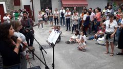 Un momento do concerto celebrado onte na r�a da Paz