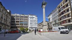 La peatonalizada plaza de Santo Domingo, en Lugo