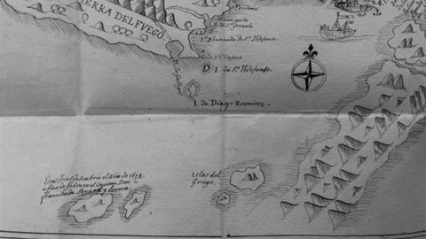 Mapa de 1703 de la región magallánica realizado por Seyxas