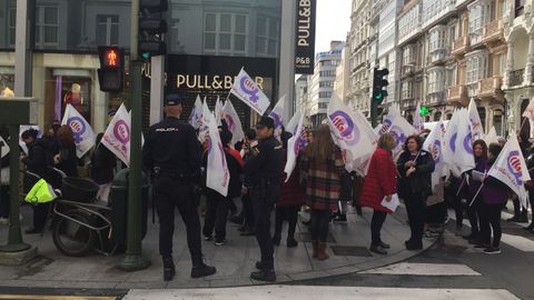 Concentracin con incidentes en el centro de A Corua