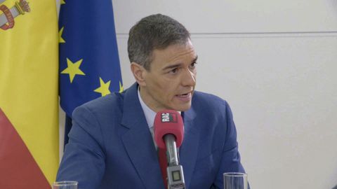 El presidente del Goberno, Pedro Sánchez, durante su entrevista este martes en RAC1.