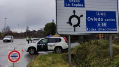 Dispositivo de la Guardia Civil para el cierre perimetral de Oviedo