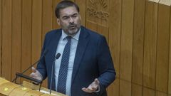 Alberto Pazos, durante una intervenci�n en el Parlamento.