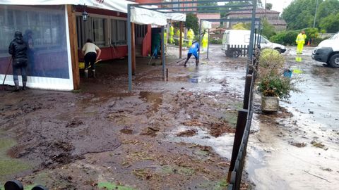Calles en el concejo de Llanes a causa de las fuertes lluvias