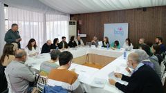 Reuni�n dos representantes municipais do Bloque, en Foz