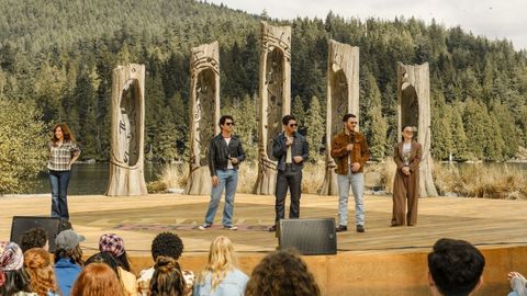 Los Jonas Brothers en una escena de la nueva entrega de  Camp Rock 
