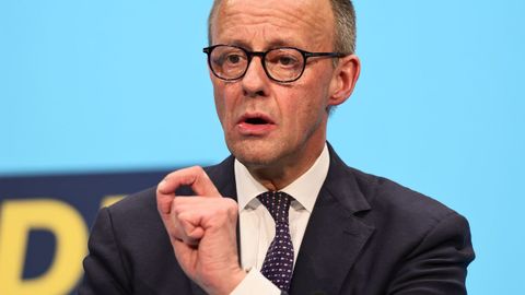 El canciller alem�n, Friedrich Merz, este viernes.