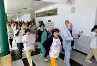 La protesta se hizo notar en varias dependencias del Hospital Cl�nico, y en el Psiqui�trico.