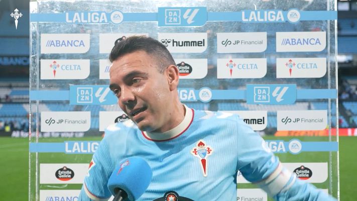 El capit&aacute;n del Celta, Iago Aspas, tras el partido ante el Betis.