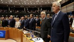En una intervenci�n ante la Eurocamra, Barnier admiti�  que no se est� �en posici�n de alcanzar un pacto� con Londres